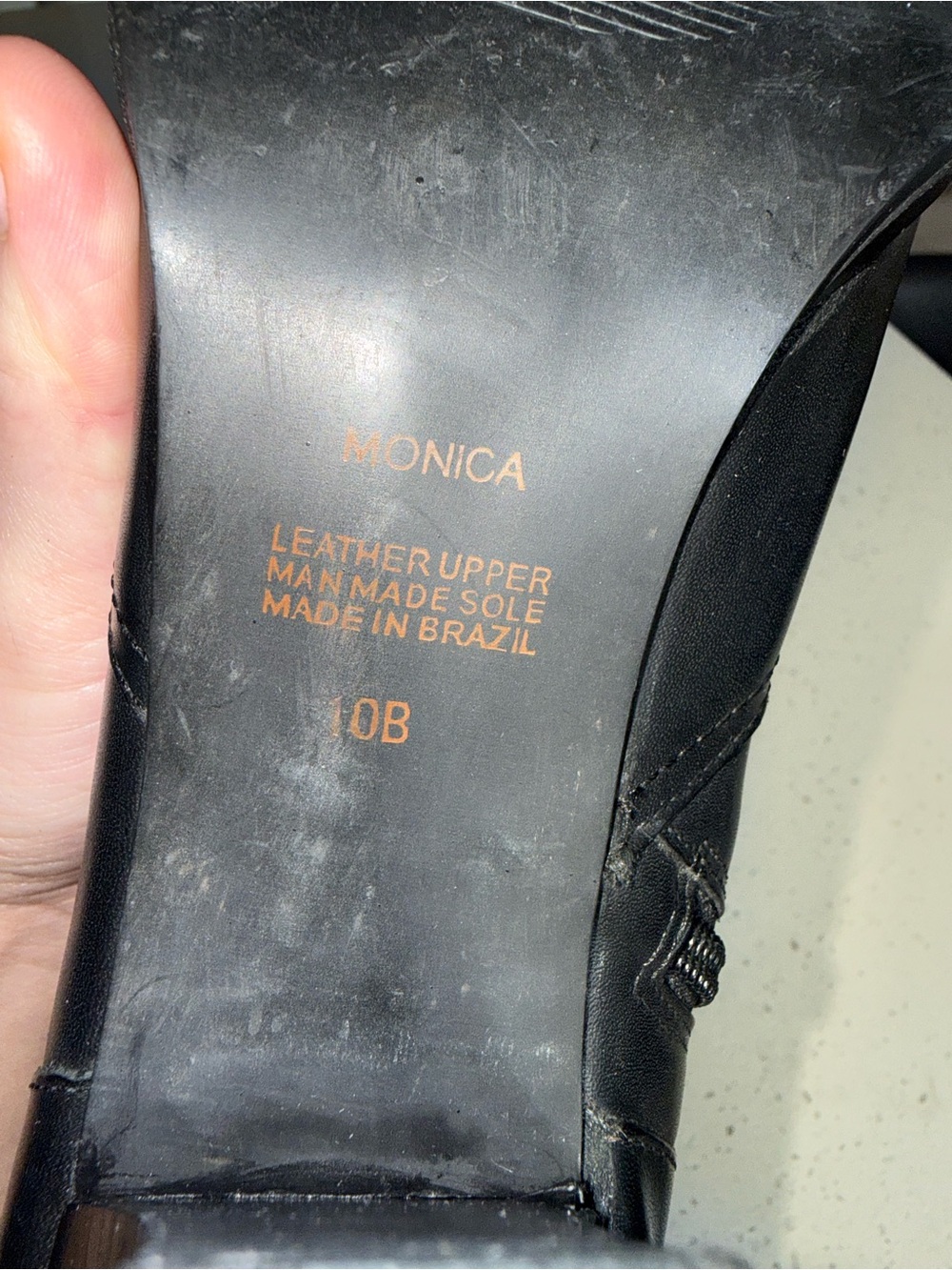 Vintage Black Leather Ankle Block Heel Boots - Picture 12 of 12